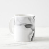 Bevroren: Abstract grijs, wit & zwart Koffiemok (Voorkant links)