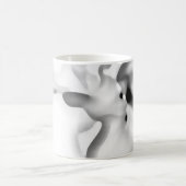 Bevroren: Abstract grijs, wit & zwart Koffiemok (Center)