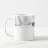 Bevroren: Abstract grijs, wit & zwart Koffiemok (Links)