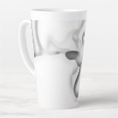 Bevroren: Abstract grijs, wit & zwart Latte Mok (Linkerhoek)