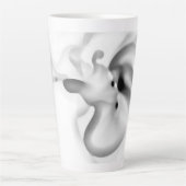 Bevroren: Abstract grijs, wit & zwart Latte Mok (Voorkant)