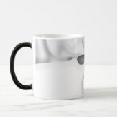 Bevroren: Abstract grijs, wit & zwart Magische Mok (Links)