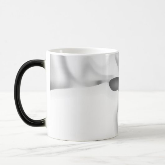 Bevroren: Abstract grijs, wit & zwart Magische Mok (Links)