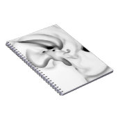 Bevroren: Abstract grijs, wit & zwart Notitieboek (Rechterzijde)