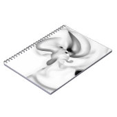 Bevroren: Abstract grijs, wit & zwart Notitieboek (Linkerzijde)