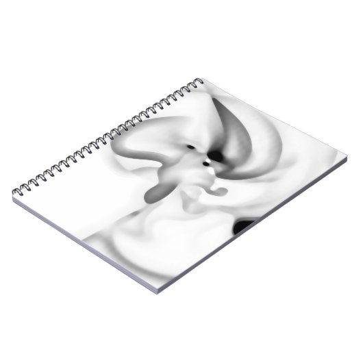 Bevroren: Abstract grijs, wit & zwart Notitieboek (Linkerzijde)