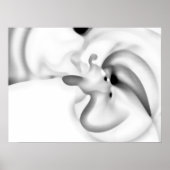 Bevroren: Abstract grijs, wit & zwart Poster (Voorkant)