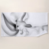 Bevroren: Abstract grijs, wit & zwart Strandlaken (Voorkant)