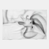 Bevroren: Abstract grijs, wit & zwart Theedoek (Horizontaal)