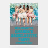 Bevroren Acrylaat Strand Bruidsfeest Verwelkomings Acryl Bord (Voorkant)