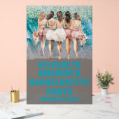 Bevroren Acrylaat Strand Bruidsfeest Verwelkomings Acryl Bord (Huwelijk)