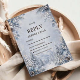 Bevroren Alpenbos RSVP Kaartje