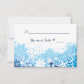 Bevroren Bar Bat Mitzvah Escort Zitplaats Kaart (Voorkant)