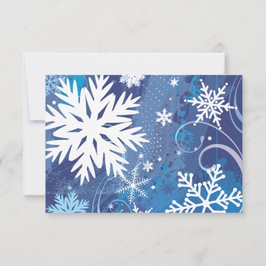 Bevroren Bar Bat Mitzvah Escort Zitplaats Kaart (Achterkant)