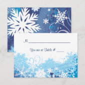 Bevroren Bar Bat Mitzvah Escort Zitplaats Kaart (Voorkant / Achterkant)