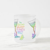 BEVROREN BEKER - GLAS HALF VOL MATGLAS KOFFIEMOK (Voorkant rechts)