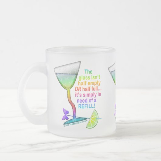 BEVROREN BEKER - GLAS HALF VOL MATGLAS KOFFIEMOK (Links)