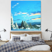 bevroren berg canvas afdruk (Insitu (Slaapkamer))