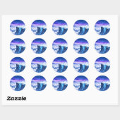 Bevroren Berg Lucht Ronde Sticker (Vel)