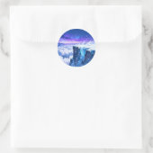 Bevroren Berg Lucht Ronde Sticker (Tas)