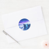 Bevroren Berg Lucht Ronde Sticker (Envelop)