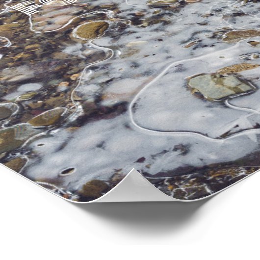 Bevroren bergstroom poster (Hoek)