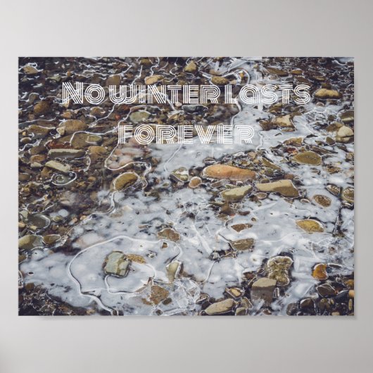 Bevroren bergstroom poster (Voorkant)