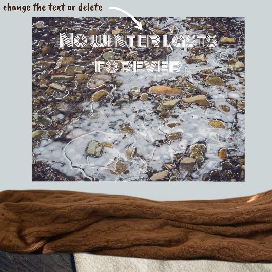 Bevroren bergstroom poster