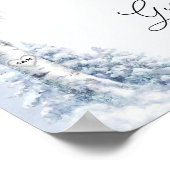 Bevroren Berk Boom Kaarten & Cadeaus Bord Poster (Hoek)
