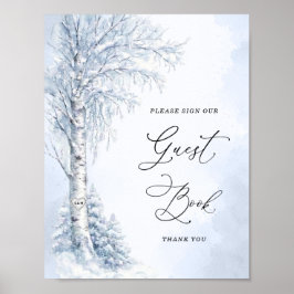 Bevroren berk gastboek bord poster