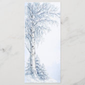 Bevroren Berkenboom Bruiloft Menu (Achterkant)