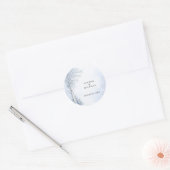 Bevroren Berkenboom Huwelijk Ronde Sticker (Envelop)