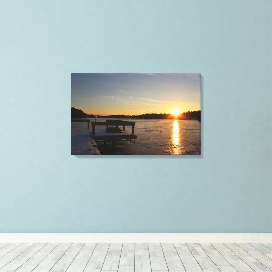 Bevroren Bezinning Canvas Afdruk (Insitu (Houten vloer))