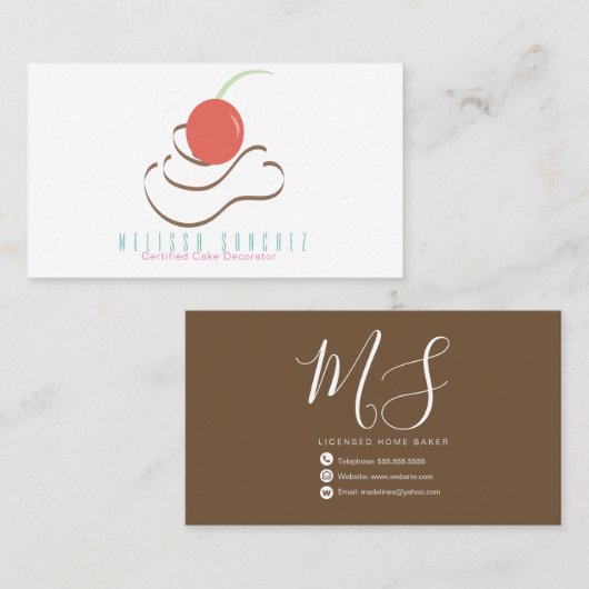 Bevroren biefvormers van chocolade-chocolade van d visitekaartje (Voorkant / Achterkant)