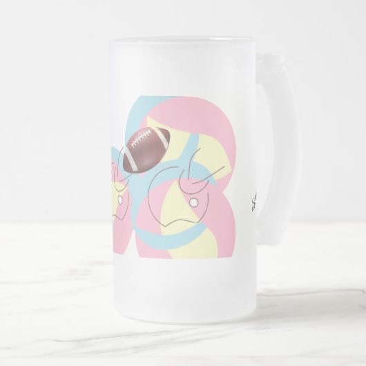 Bevroren bierpul : Voetbal in beweging . Matglas Bierpul (Voorkant rechts)