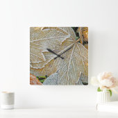 Bevroren Bladeren Wandklok (Huis)