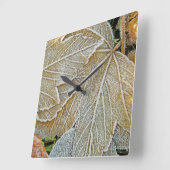 Bevroren Bladeren Wandklok (Hoek)
