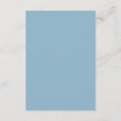 Bevroren Blau Berkenbos Bruiloft Informatiekaartje (Achterkant)