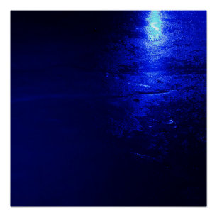 Bevroren Blauw 20" x 20", Poster papier (Halfglans