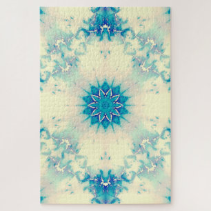 Bevroren blauw winterpatroon legpuzzel