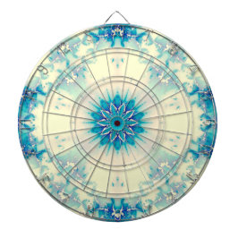 Bevroren, blauw winterpatroon van Snowflake Dartbord