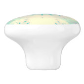 Bevroren, blauw winterpatroon van Snowflake Keramische Knop (Zijkant)