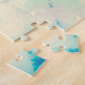 Bevroren, blauw winterpatroon van Snowflake Legpuzzel (Zijkant)