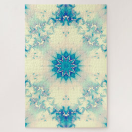 Bevroren, blauw winterpatroon van Snowflake Legpuzzel