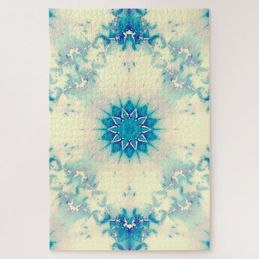 Bevroren, blauw winterpatroon van Snowflake Legpuzzel (Verticaal)