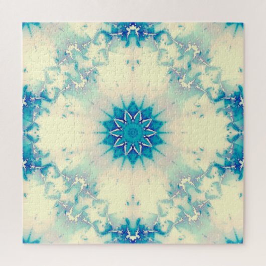 Bevroren, blauw winterpatroon van Snowflake Legpuzzel (Verticaal)