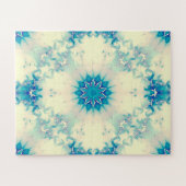 Bevroren, blauw winterpatroon van Snowflake Legpuzzel (Horizontaal)