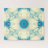 Bevroren, blauw winterpatroon van Snowflake Legpuzzel (Horizontaal)