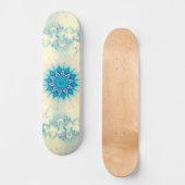 Bevroren, blauw winterpatroon van Snowflake Persoonlijk Skateboard (Voorkant)