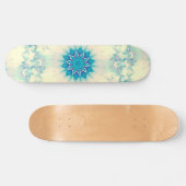 Bevroren, blauw winterpatroon van Snowflake Persoonlijk Skateboard (Horizontaal)